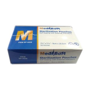 Self-Sealing Sterilization Pouches with External Indicators